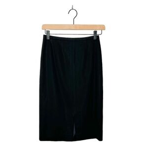 Classiques Entier Classic Wool Blend Business Casual Pencil Skirt Black Petite 0